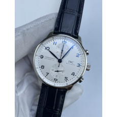 (준비완료/특급배송)NO.3162/ZF공장 V3 IWC IW3716 포루트기저 화이트다이얼 블루핸즈 가죽